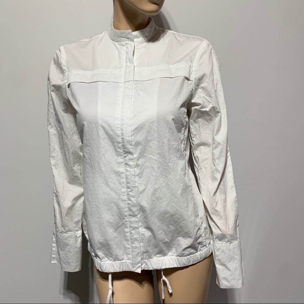 Calvin Klein White Full Zip Jacket Lightweight Track Athletic Size S